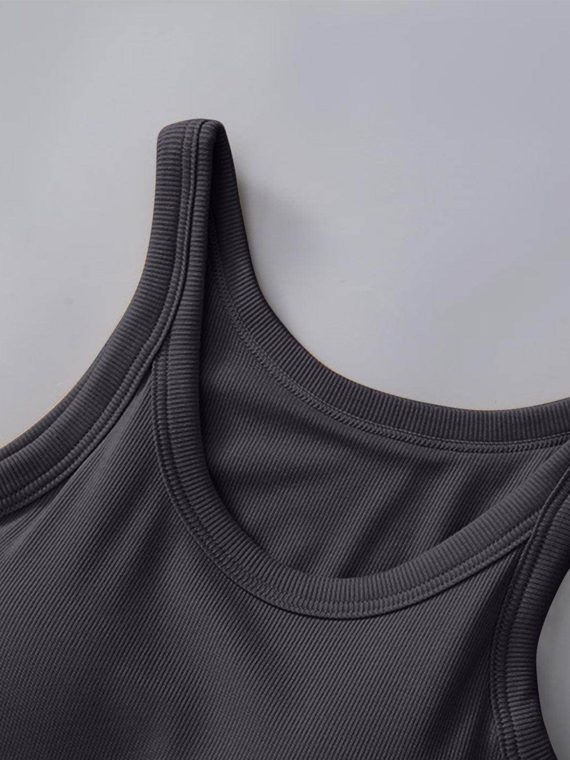 Round Neck Tank with Bra for Everyday Comfort Wear