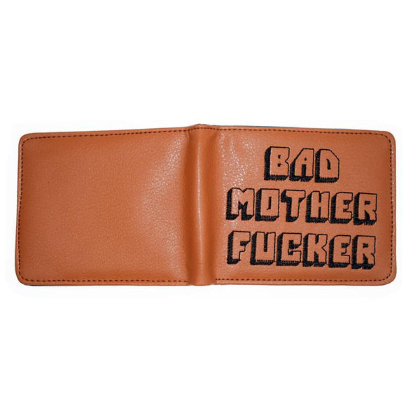Pulp Fiction Jules Wallet with zipper Coin Pocket Bad Mother Letters Boys Wallet Card Holder Vintage Gift Purse