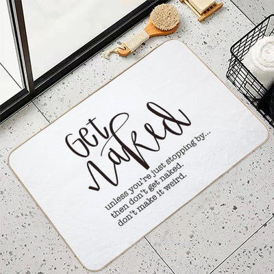Get Naked Plain Bathroom Decor Bath Mat