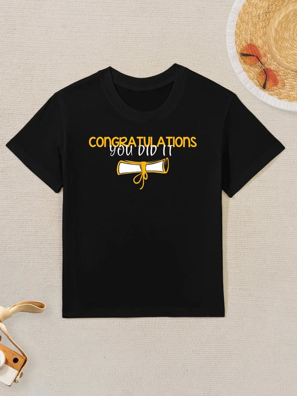 Congratulations You Did It Class Graduate, Graduation Family Kids T-Shirt