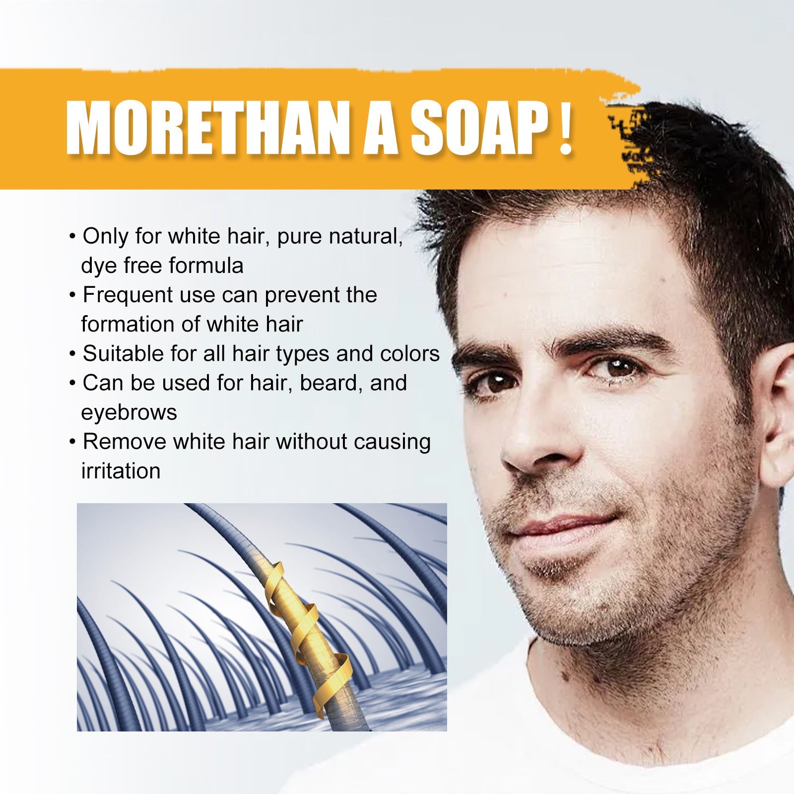 Men's Shampoo Clean Hair Nourishing Nourishing Black Shiny Hair Care Men's Shampoo Soap