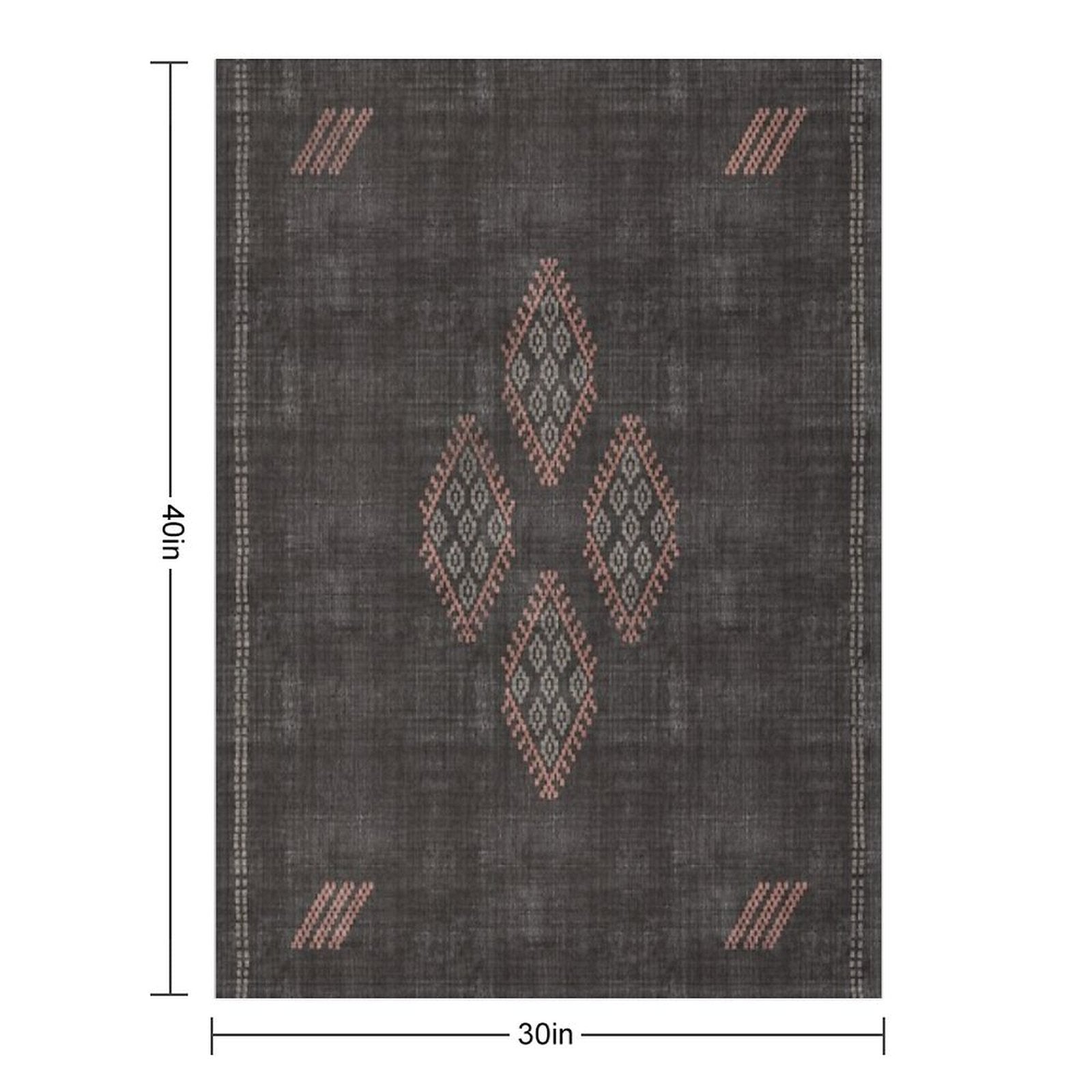 Kilim in Black And Pink Lightweight Throw Blanket
