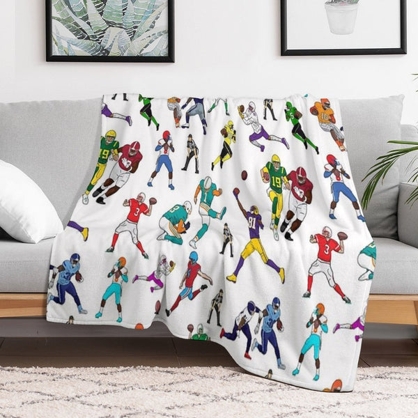 Football Players All-season Throw Blanket