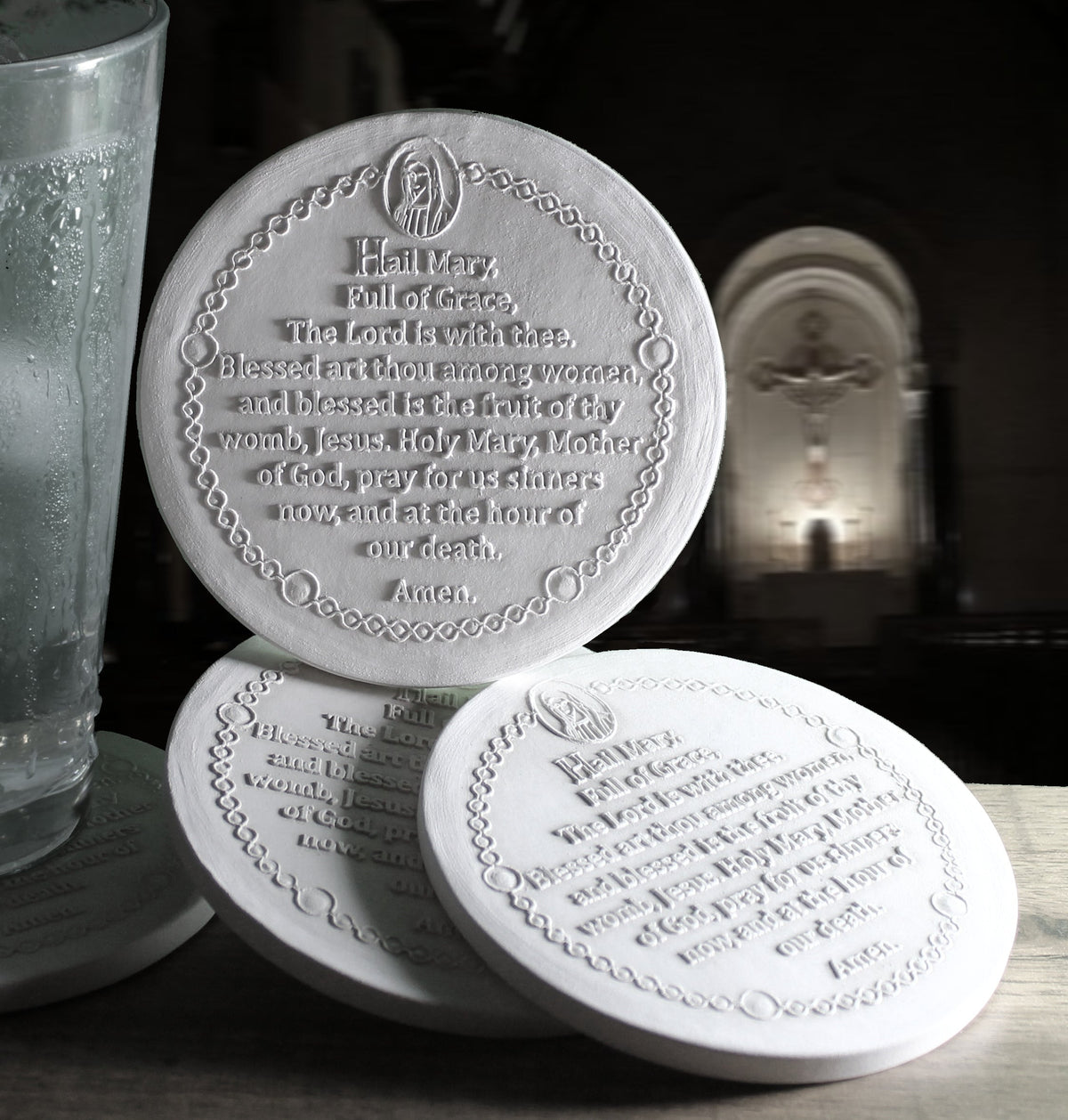 Hail Mary Drink Coaster set of 4