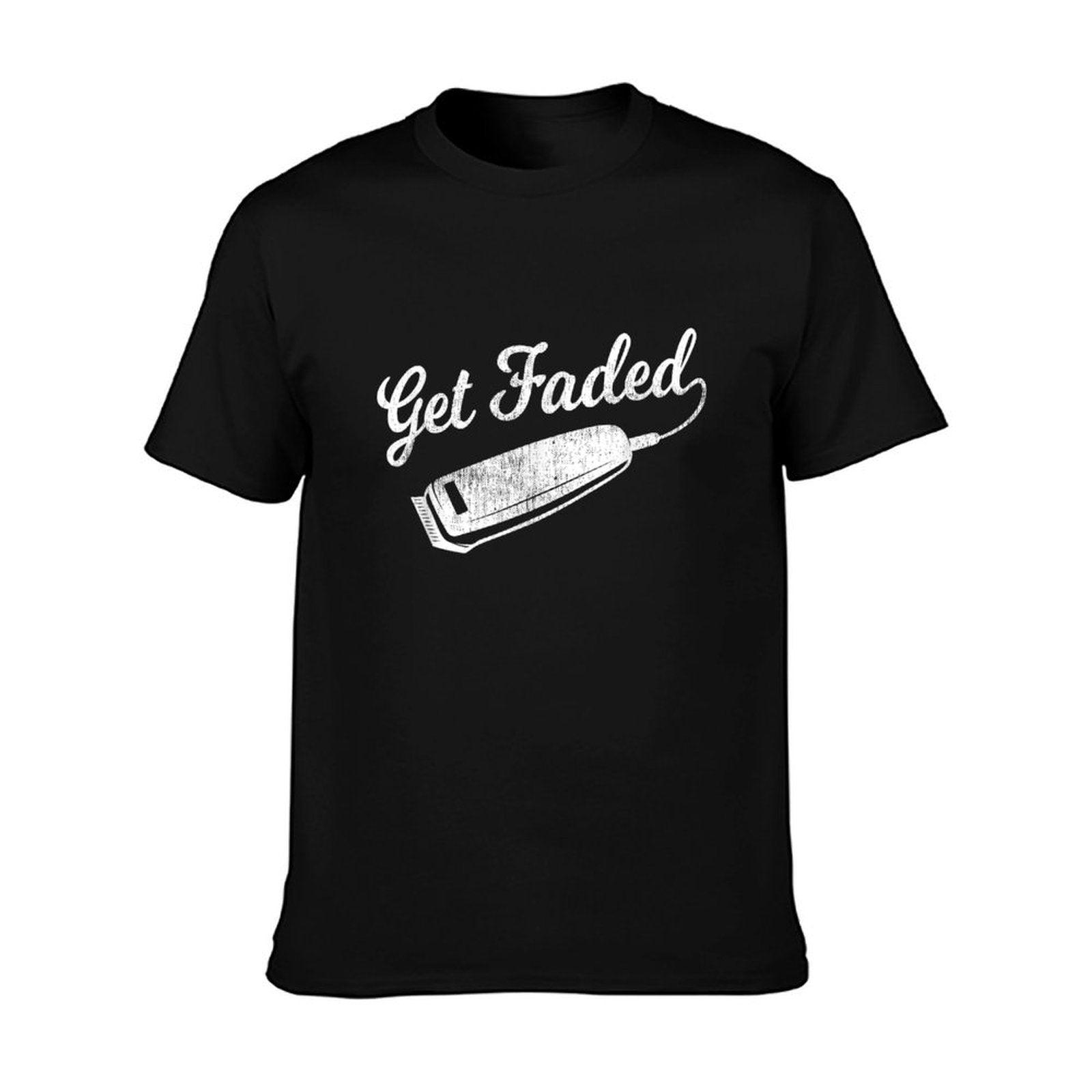 Vintage Distressed Barber - Get Faded Script Tail Te T-Shirt
