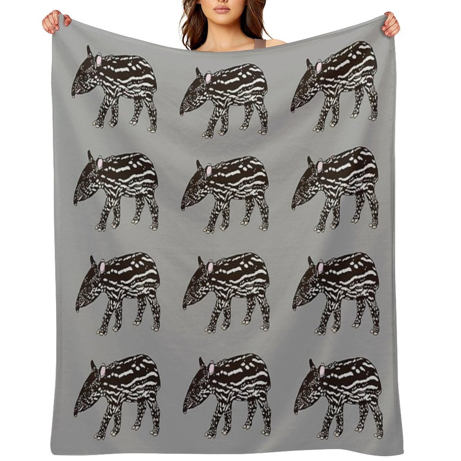 Baby Tapir Compact Throw Blanket