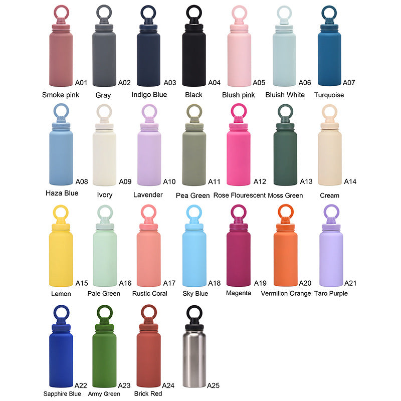 Magnetic Phone Holder Outdoor Large Capacity 1L Wide-Mouth Insulated Stainless Steel Sports Water Bottle