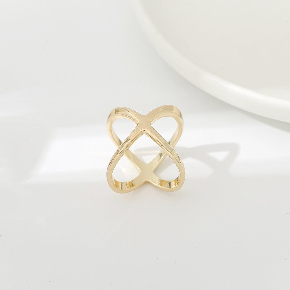 Creative Rice King Star Gold-Plated Scarf Buckle Multi-Purpose X Cross Hollow Smooth Surface Scarf Square Shawl Buckle