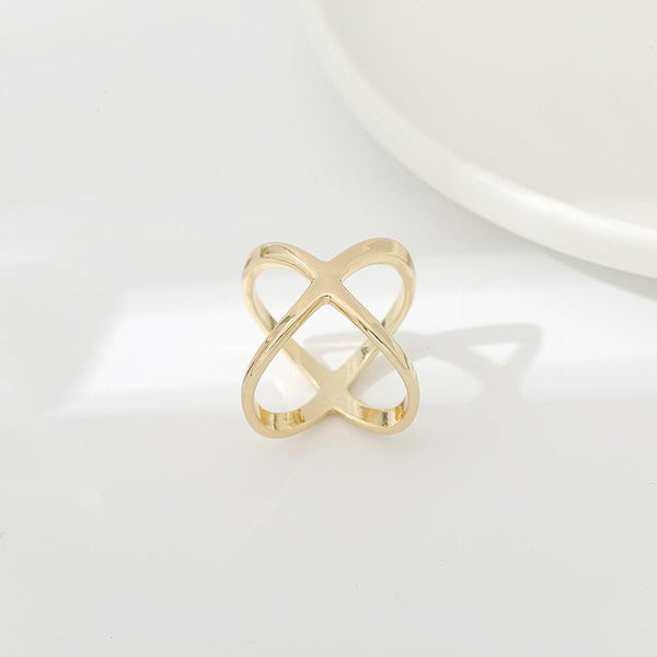 Creative Rice King Star Gold-Plated Scarf Buckle Multi-Purpose X Cross Hollow Smooth Surface Scarf Square Shawl Buckle