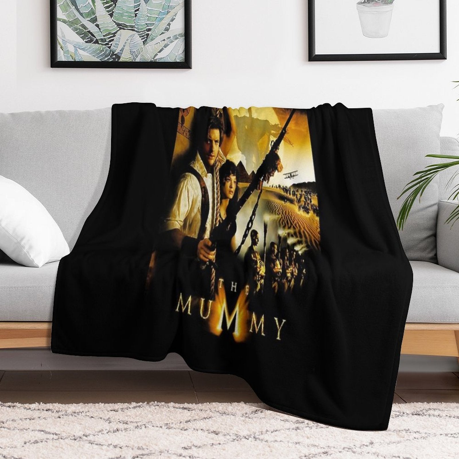 Vintage The Mummy More Like The Daddy Easy Care Throw Blanket