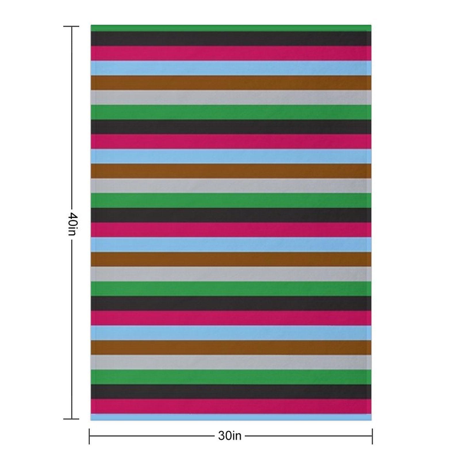 Harlequins Rugby Striped Throw Blanket