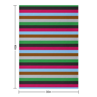 Harlequins Rugby Striped Throw Blanket