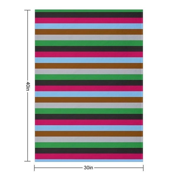 Harlequins Rugby Striped Throw Blanket