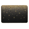 Black And Gold Glitter Pattern Bath Mat