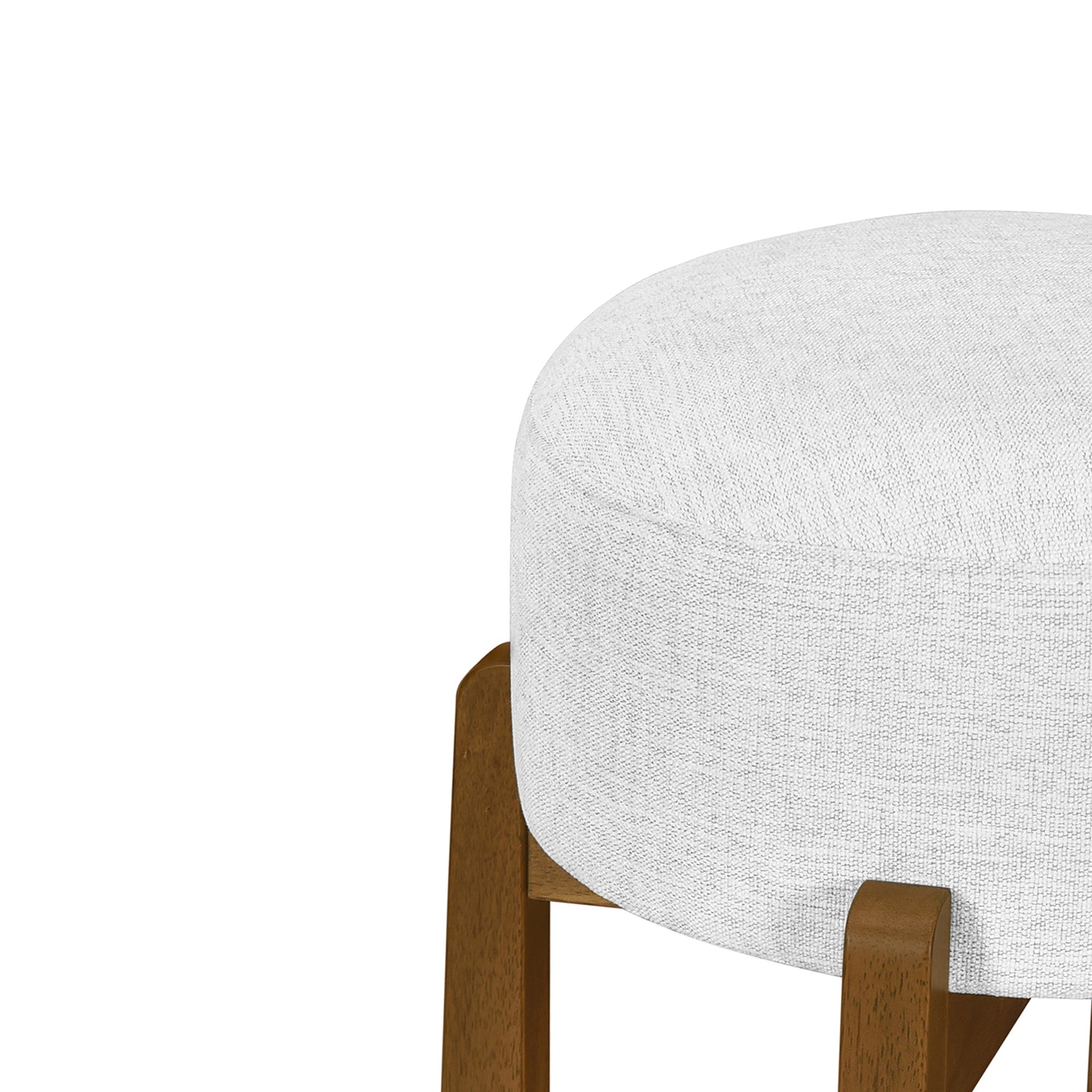 Set of 2 Dark Walnut & Ivory Rubberwood Bar Stool