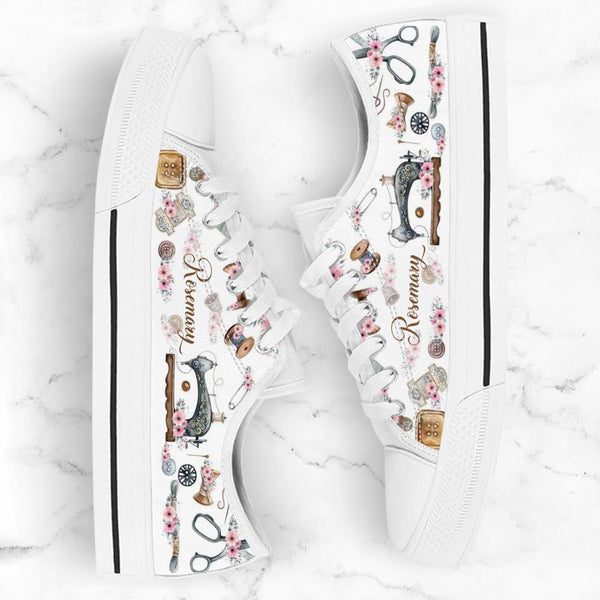 Personalized Sewing Sneakers - Gift Idea For Sewing Lovers - DZ0115