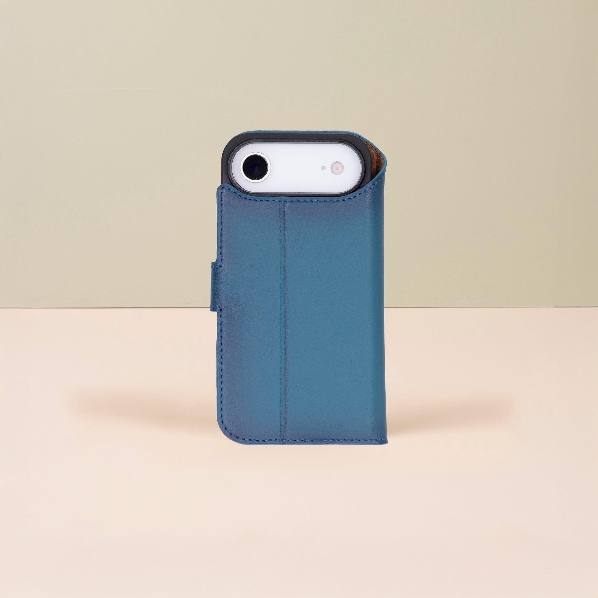 Premium Leather iPhone Air Wallet Case – Blue - Austin