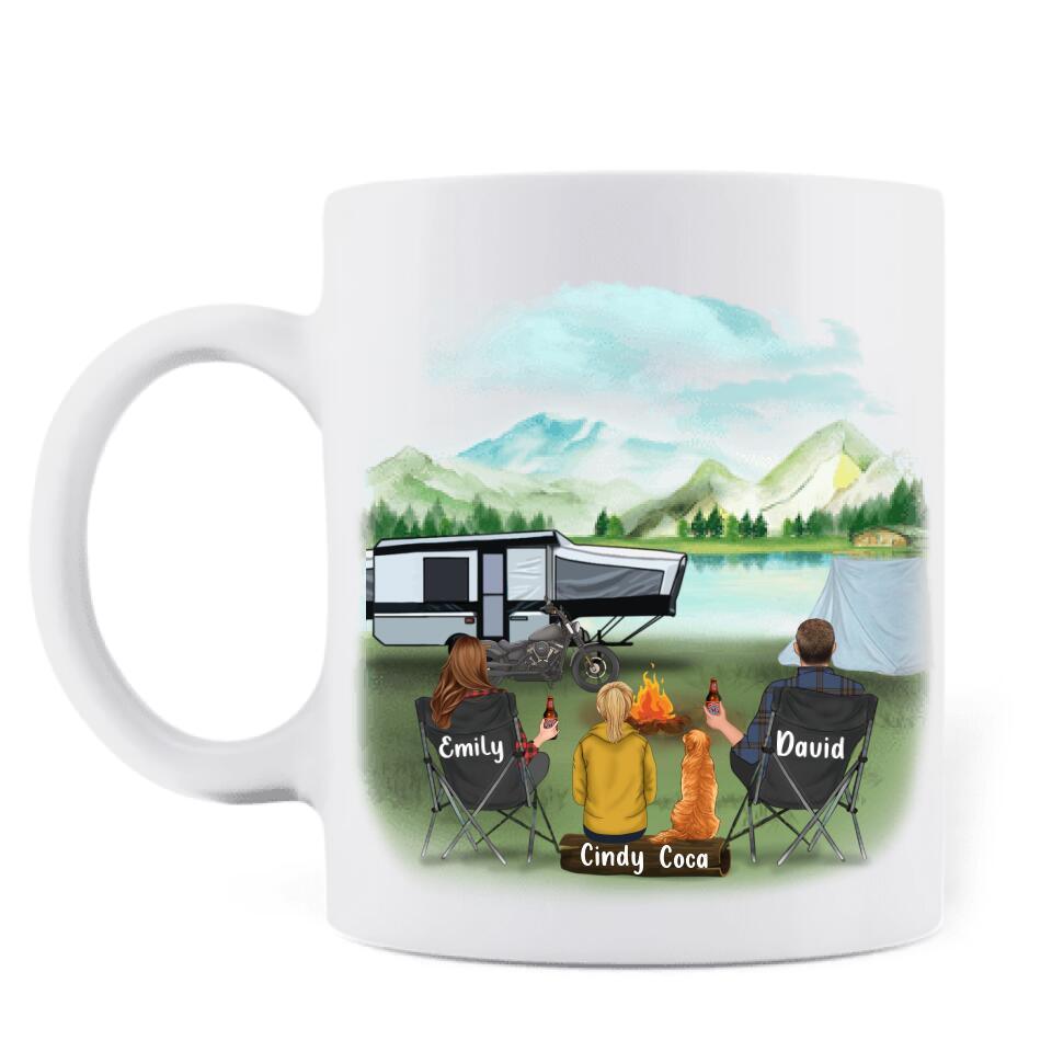 Personalized Camping Coffee Mug - Best Gift For Family, Camping Lovers - Parents with Kids and Pets - Making Memories One Campsite At A Time