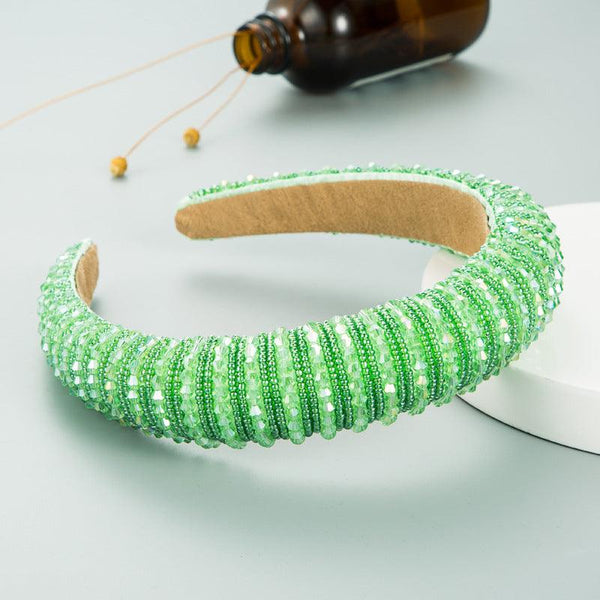 Hair Hoop Hand-woven Beaded Head Hoop Female Baroque Sponge Hair Bundle Korean Face Wash Hair Accessories