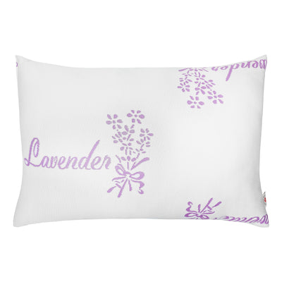 Knit Lavender Oil Infused Hotel Collection Bed Pillow, Queen Size. Designed for Back, Stomach or Side Sleepers, 20x30