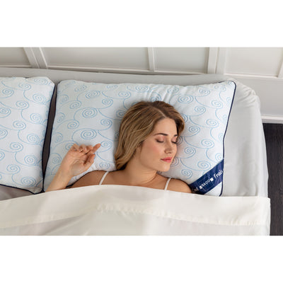 Cooling Matelasse Hotel Collection Bed Pillow, Queen Size. Designed for Back, Stomach or Side Sleepers, 20x30, White