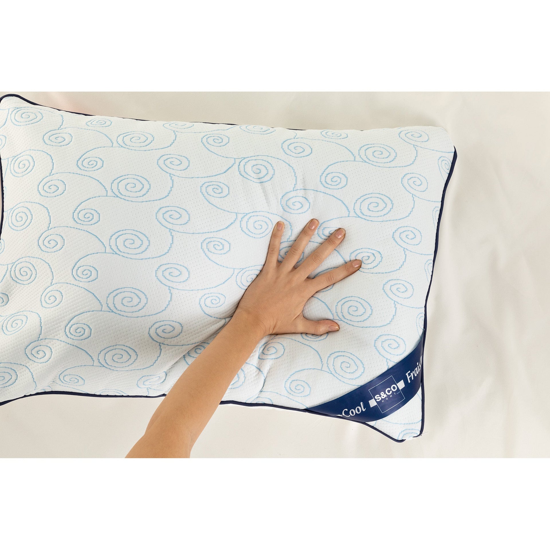 Cooling Matelasse Hotel Collection Bed Pillow, Queen Size. Designed for Back, Stomach or Side Sleepers, 20x30, White