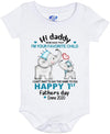 Personalized Baby Jumpsuit Gift For Father's Day, Hi daddy mom said that I'm your favorite child - Baby Onesie 6/12 Months / White / 6 Months