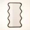 Wavy Full-Length Wall Mirror with Mango Wood Frame, 36x72