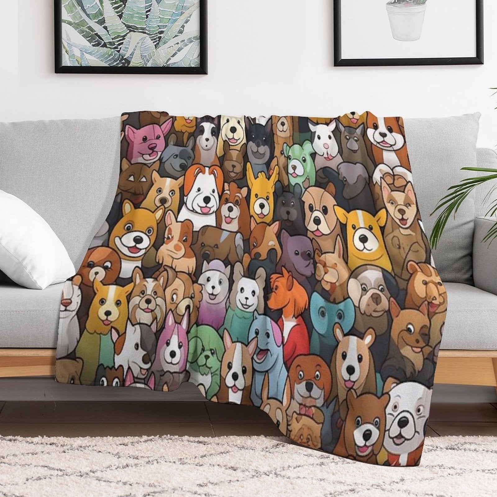 Dogs on Patrol Premium Throw Blanket