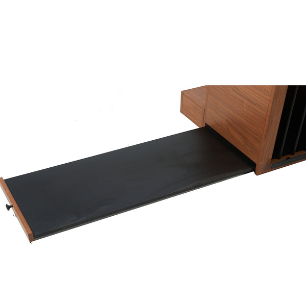 56'L, Furniture Style 2 in 1 Dog Crate with Padded Seat, Sliding Barn Door, Luxury Wooden Dog Kennel, End of Bed Bench Ottoman with Removable Cushion for Bedroom, Living Room, Walnut