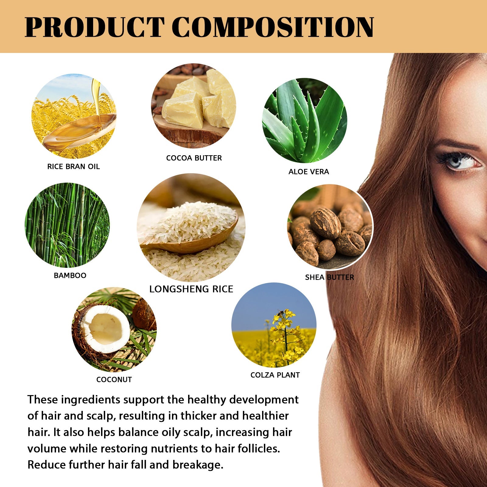 Rice Anti-Slip Shampoo Soap, Moisturizes Scalp Cleans Hair Repairs Damaged Hair And Strengthens Hair Shampoo Soap