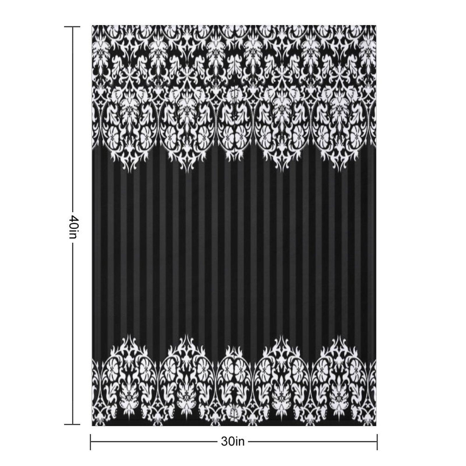 Black And White Damask Pattern Throw Blanket