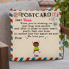 Personalized Postcard Pillow Cover/Cushion Cover - Up to 4 Kids - Best Gift From Grandkids To Grandma - Dear Nana When You're Missing Us - Pillow Cover / 1 / 16x16 inches