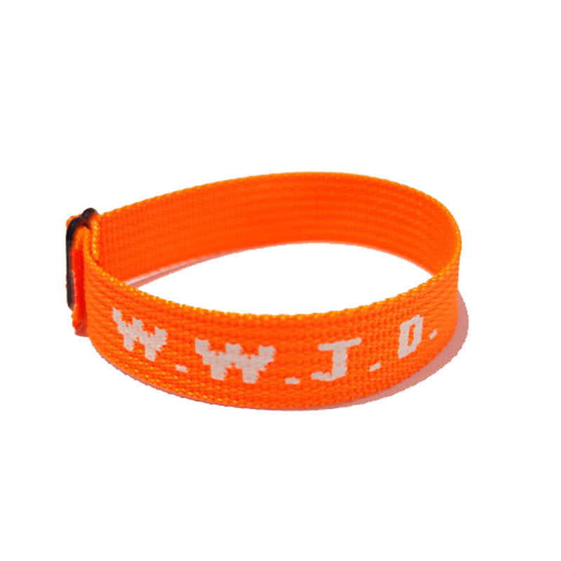 Alphabet Jacquard Printed Wrist Strap Bracelet Strap Unisex WWJD Bracelet Adjustable Bracelet