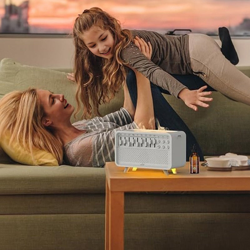 8 - Adjustable - White - Noise Air Aroma Diffuser Humidifier with Night Light and Bluetooth Speaker