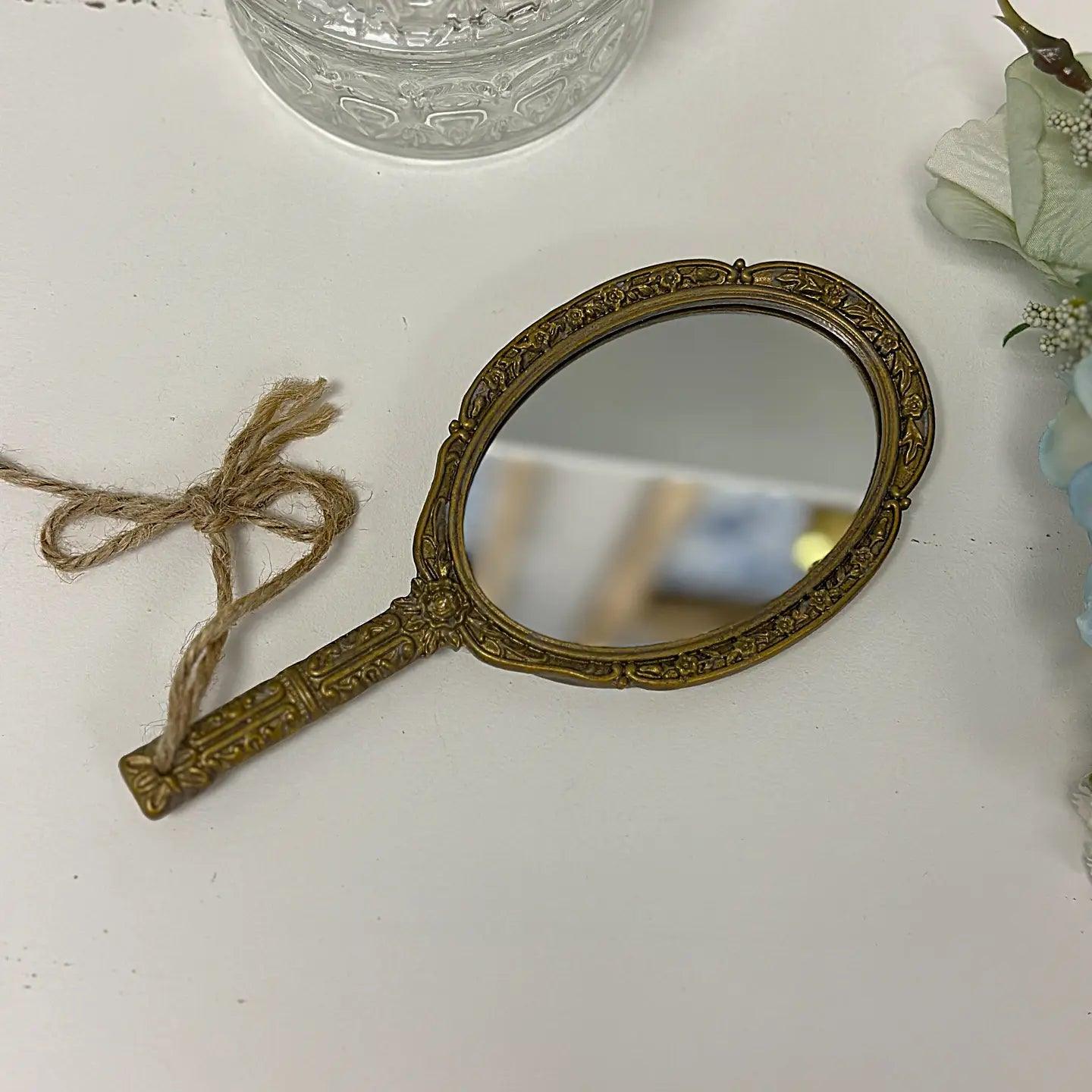 French Vintage Hand-Held Mirror Style B