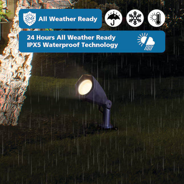 Harbor Breeze 550 - Lumens 5.3 -Watt Black Line voltage Soft White Plug-in LED Flood light