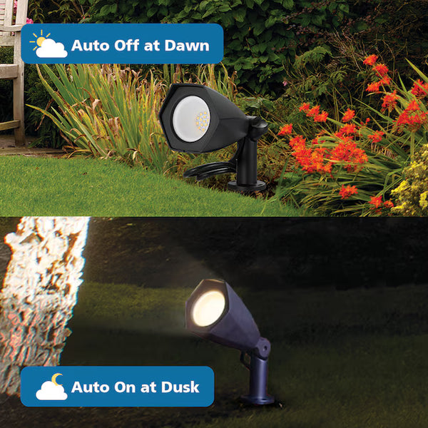 Harbor Breeze 550 - Lumens 5.3 -Watt Black Line voltage Soft White Plug-in LED Flood light