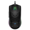 Wired gaming mouse hole mouse RGB luminous macro programming gaming mouse 6 keys - black