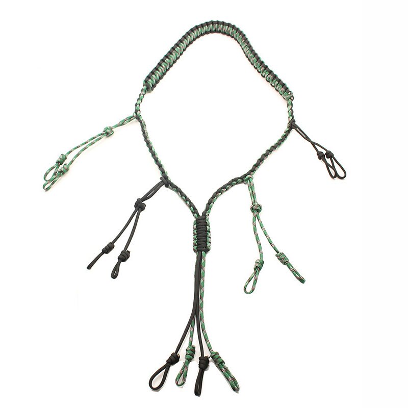 Hunting Decoy Rope Hunting Duck Call Lanyard Cord Hunter Game Whistle Lanyard Hunting Decoy Rope with 12 Adjustable Loops Rings