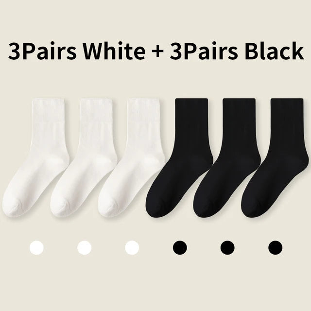 Pure cotton socks with loose cuffs for men and women