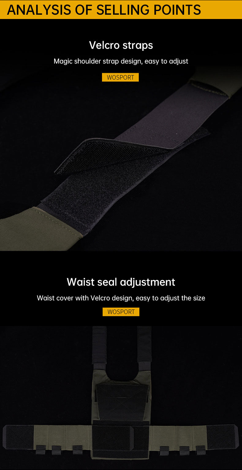 QASM Chest Buckle Waist Seal Storage Bag Little Dinosaur AC-1 Lightweight Tank Set