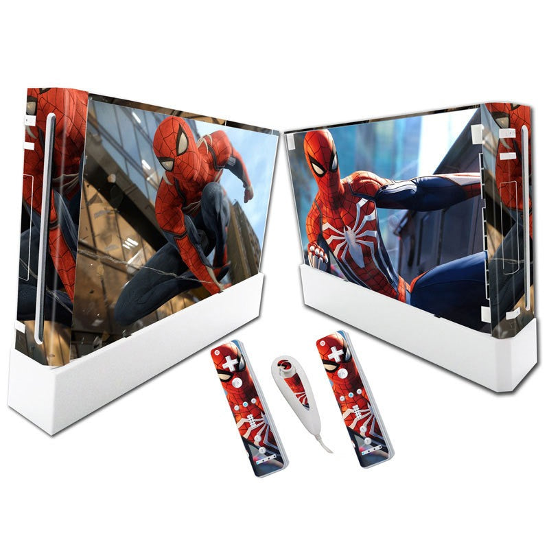 Suitable for WII stickers wii console cartoon protective film Spider-Man Fortress Night multiple styles without leaving glue
