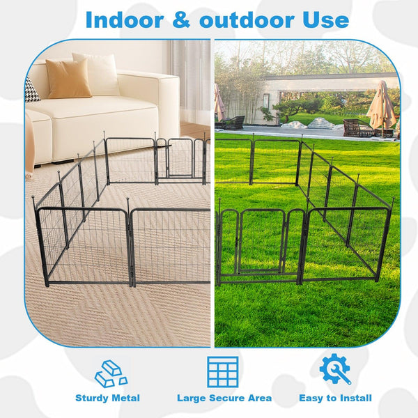 16 Panels Dog Playpen for outdoor,yard,camping,24
