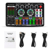 F999  Mixer Podcast Sound Board Live Sound Card for Live Recording Home KTV - Black