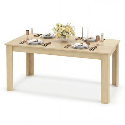 63 Inch Rectangular Modern Dining Kitchen Table-Oak