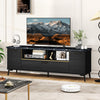 63 Inch TV Stand with Flip Door Cabinet for TVs up to 75 Inch-Black