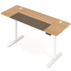 63 x 24 Inch Height Adjustable Sit Stand Computer Desk with 3 Memory Presets-Natural - Natural & White