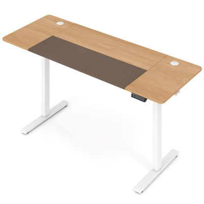 63 x 24 Inch Height Adjustable Sit Stand Computer Desk with 3 Memory Presets-Natural