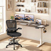 63 x 24 Inch Height Adjustable Sit Stand Computer Desk with 3 Memory Presets-Grey